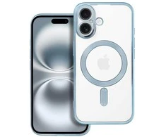 OEM dėklas, skirtas „iPhone 16“, „Electro Mag Cover“, suderinamas su „MagSafe“ mėlynas