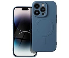 OEM dėklas, skirtas „iPhone 14 PRO“ silikoniniam „Mag“ dėklui, suderinamas su „MagSafe“ (fotoaparato apsauga) mėlynas