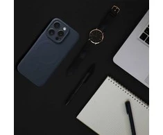Dėklas Oem Case for iPhone 15 PRO Silicone Mag Cover compatible with MagSafe titanium mėlynas