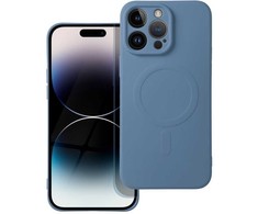 OEM dėklas, skirtas „iPhone 14 PRO MAX“ silikoniniam „Mag“ dėklui, suderinamas su „MagSafe“ (fotoaparato apsauga) mėlynas