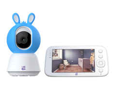 Mėlyna Smart Baby Monitorius Camera WiFi Rotating FHD Lullaby Alarm Baby Guard + Monitorius Mėlyna Encore View