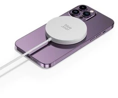 BlueStar „Blue Star“ belaidis įkroviklis Mėlynas STAR įkrovimo kilimėlis 15 W, suderinamas su „MagSafe“ baltas