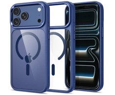 Dėklas Tech-Protect Magmat Magsafe CC Case, skirta iPhone 17 Pro Max / 18 Pro Max - skaidri tamsiai mėlyna