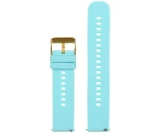 Pacific U27 rubber watch strap - mėlynas/auksinis - 20mm