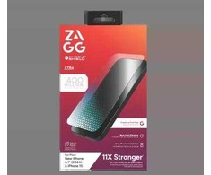 ZAGG InvisibleShield Glass XTR4 apsauginis stiklas su grafenu ir mėlynos šviesos filtru, skirtas iPhone 15/16