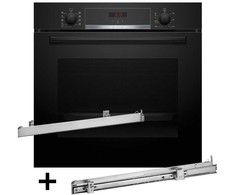 BOSCH HBA514BB3 orkaitė + BOSCH HEZ538000 vieno lygio teleskopiniai bėgeliai