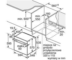 Bosch Serie 6 HBG537FB4 orkaitė 71 L A Juodas