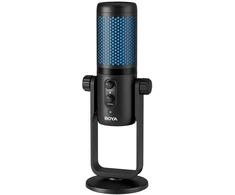 BOYA BY-PM740 wireless microphone with 4 directional characteristics 2.4 GHz mini jack 3.5 mm USB-A - juodas