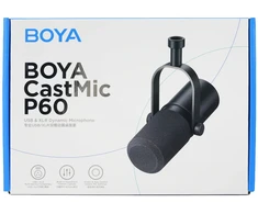 BOYA CastMic P60 laidinis USB XLR studijinis mikrofonas - Juodas