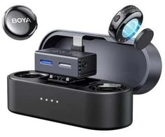 BOYA BOYALINK 3-02 belaidžiai mikrofonai 2.4GHz USB-C - Juodas