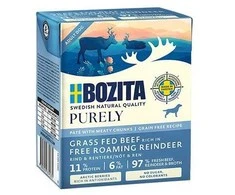 BOZITA Purely Paté Duoprotein jautiena and reindeer - wet dog food - 370g