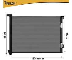 Door safety gate - juodas Purlov