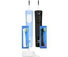Braun Oral-B Vitality Pro Duo Adult Rotating-oscillating dantų šepetėlis Juodas, Mėlyna, Baltas