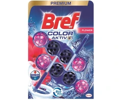 WC valiklis-gaiviklis BREF Mėlynas AKTIV FLOWERS, 2×50 g