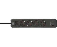 Brennenstuhl EXTENSION ECOLOR 4PL.2USB C+1USB A.1.5M