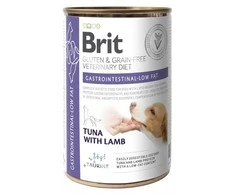 Brit GF Veterinary Diets konservai šunims Gastrointestinal Low fat (tunas, ėriena) 400g