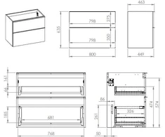CABINET ELITA LOOK Juodas 80