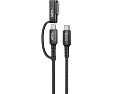 Laidas 2in1 USB C į USB C / Mag3 Hoco 240W 1,8 m U142 juodas