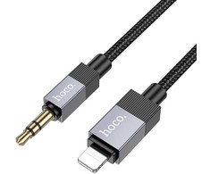 AUX kabelis Jack 3,5 mm (kištukas) - Lightning (kištukas) Hoco 1 m UPA32A juodas
