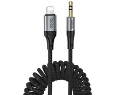 Kabelis AUX Jack 3,5 mm - Lightning Hoco 1,5 m UPA33A juodas