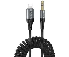 Kabelis AUX Jack 3,5 mm - Lightning Hoco 1,5 m UPA33A juodas