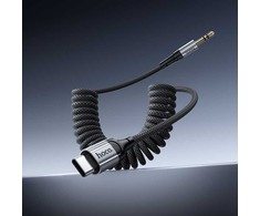 Cable AUX Jack 3,5 mm to USB C Hoco 1,5 m UPA33B juodas