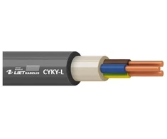 Cable Lietkabelis CYKY. 3 x 6 mm². juodas