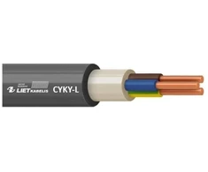 Cable Lietkabelis CYKY-L. 5 x 2.5 mm². juodas