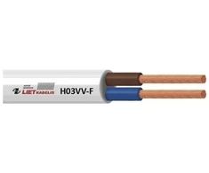 Lietkabelis Kabelis H03VV-F, 2 x 0,5 mm²