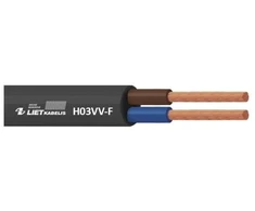 Lietkabelis Kabelis H03VV-F, 2 x 0,75 mm²