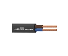 Cable Lietkabelis H03VVH2-F. 2 x 0.5 mm². juodas