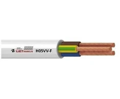 Cable Lietkabelis H05VV-F. 5 x 4 mm². baltas
