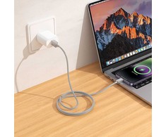 USB A tipo į „Lightning“ tipo laidas Hoco 2,4A, 1 m, X107, pilka