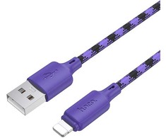 USB A tipo į Lightning tipo maitinimas Hoco 2,4A 1 m X116 violetinis gradientas