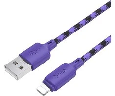 USB A tipo į Lightning tipo maitinimas Hoco 2,4A 1 m X116 violetinis gradientas