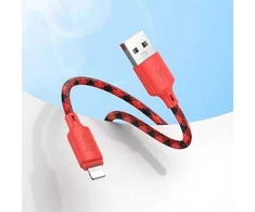 Laidas USB A - Lightning Hoco 2,4A 1 m X116 gradientinis raudonas
