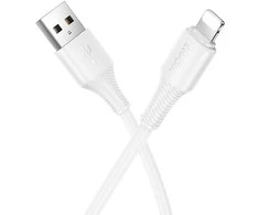 USB A tipo į „Lightning“ tipo maitinimas Hoco 2,4A, 1 m, X120, baltas