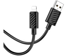 USB A tipo į „Lightning“ tipo laidas Hoco 2,4A 2 m X88 juodas