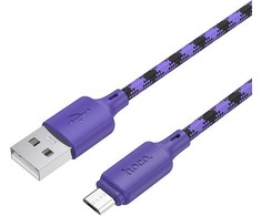 USB A į Micro USB kabelis Hoco 2,4A 1 m X116 gradientinis violetinis