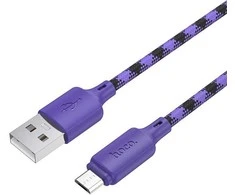 USB A į Micro USB kabelis Hoco 2,4A 1 m X116 gradientinis violetinis
