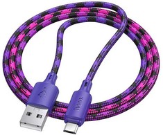 USB A į Micro USB kabelis Hoco 2,4A 1 m X116 gradientinis violetinis
