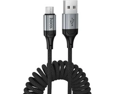 Cable USB A to Micro USB Hoco 2,4A 1,5 m X121 juodas