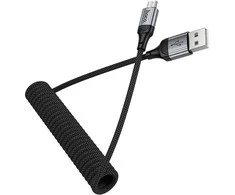 Cable USB A to Micro USB Hoco 2,4A 1,5 m X121 juodas