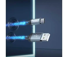 USB A į USB C laidas Hoco 3A 1 m U112 pilka