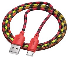 USB A į USB C laidas Hoco 3A 1 m X116 gradientinis raudonas