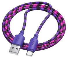 USB A į USB C laidas Hoco 3A 1 m X116 gradientinis violetinis