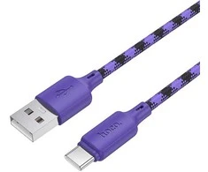 USB A į USB C laidas Hoco 3A 1 m X116 gradientinis violetinis