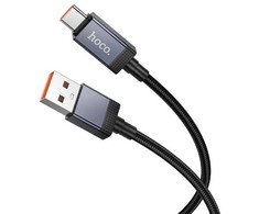 Cable USB A to USB C Hoco 5A with display 1 m X118 juodas