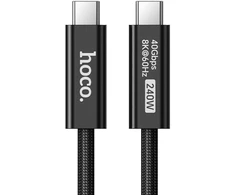 Cable USB C do USB C Hoco USB4 40Gbps/8K60Hz 5A 240W 1m US15 juodas