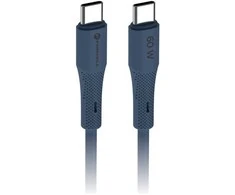 Cable USB C to USB C Forcell F-Energy QC4.0 PD 3A 60W Silicone 1 m C344 navy mėlynas